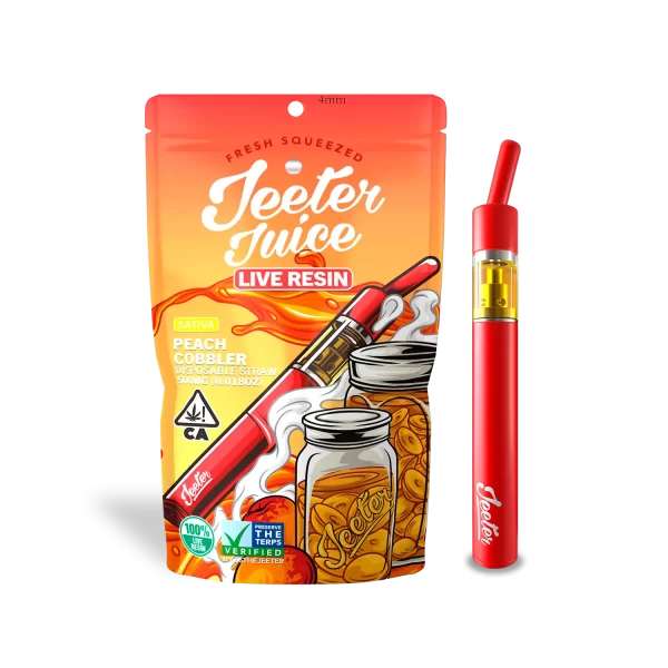 Peach Cobbler Jeeter Juice Live Resin Disposable Straw