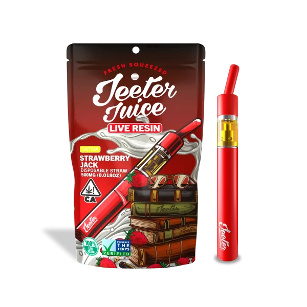 Strawberry Jack Jeeter Juice Live Resin Disposable Straw